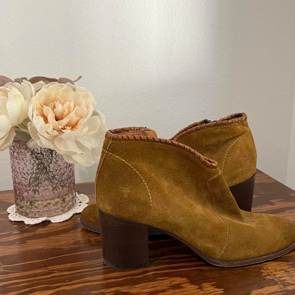 Frye Brown Suede Ankle Booties